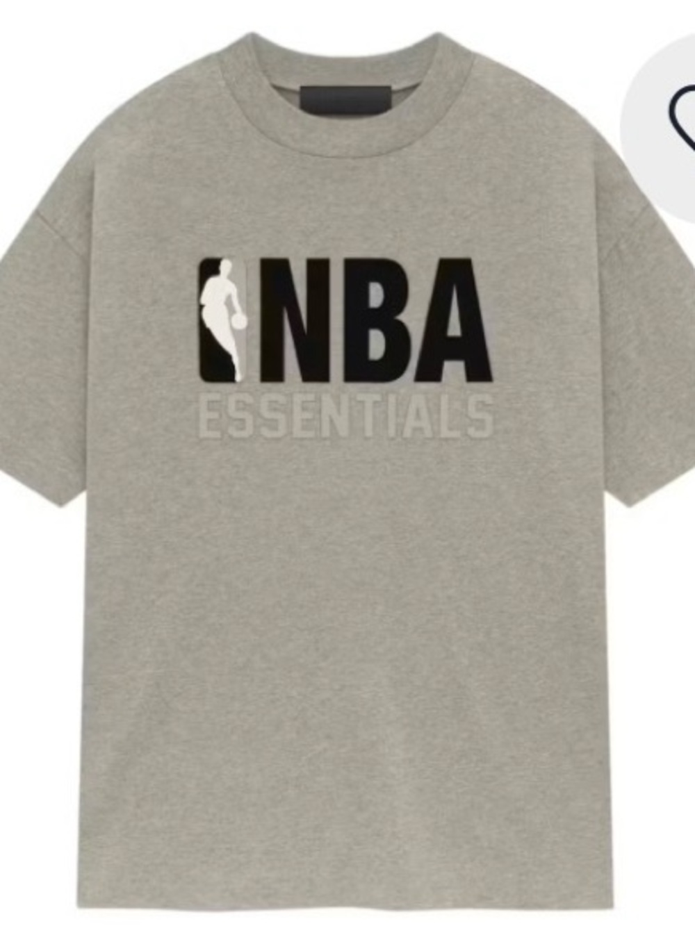 NBA Essential fear of god Short-Sleeve Logo Tee - Heather Gray